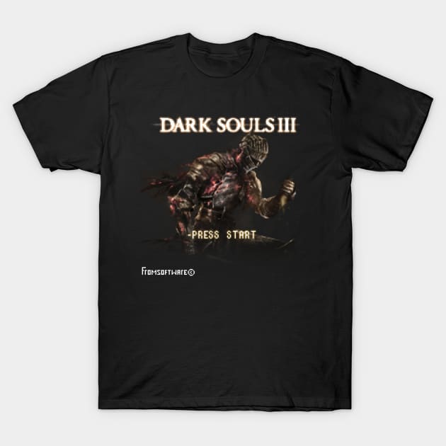 Dark Souls 3 Retro Game T-Shirt by ControllerGeek